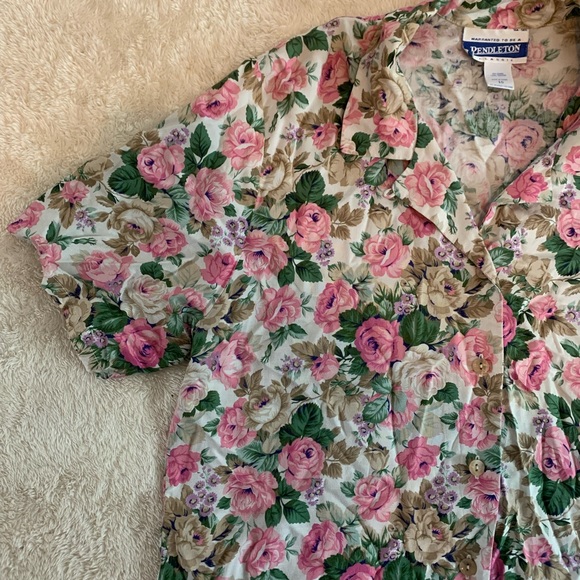 Vintage Pendleton Floral Button Up - Picture 4 of 4